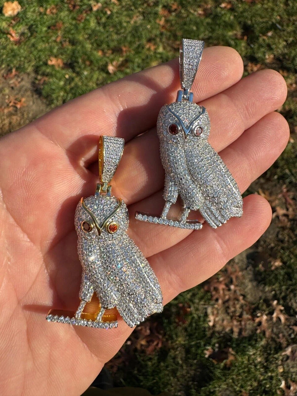 Iced MOISSANITE 925 Silver Gold Plated Hip Hop Owl Pendant Rapper OVO Necklace 19 Iced MOISSANITE 925 Silver Gold Plated Hip Hop Owl Pendant Rapper OVO Necklace - Image 17