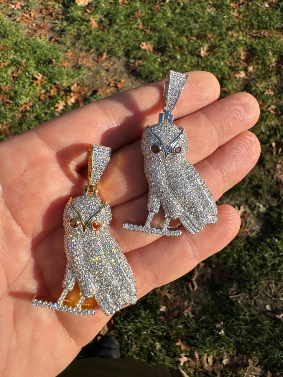 Iced MOISSANITE 925 Silver Gold Plated Hip Hop Owl Pendant Rapper OVO Necklace 21 Iced MOISSANITE 925 Silver Gold Plated Hip Hop Owl Pendant Rapper OVO Necklace - Image 19