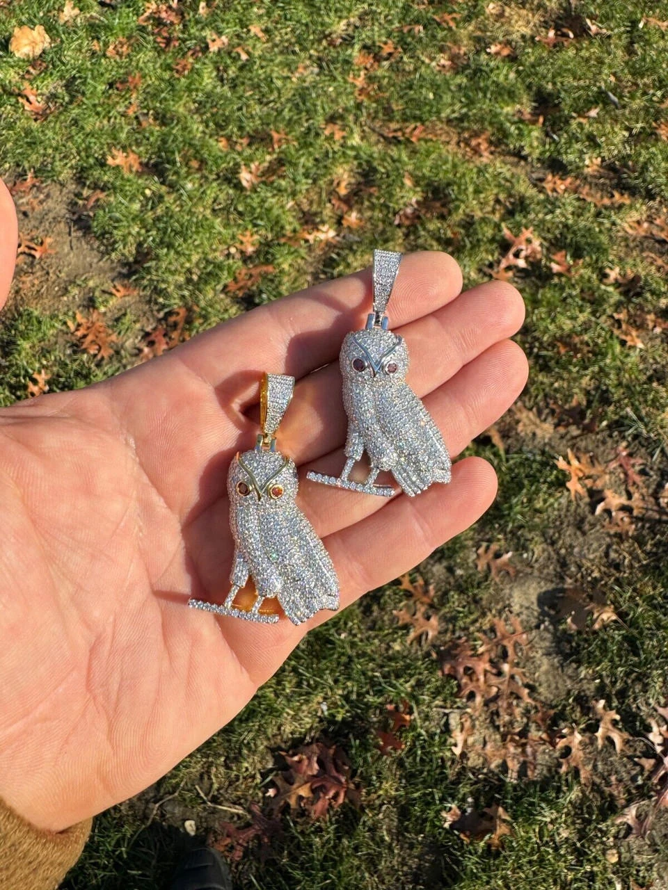 Iced MOISSANITE 925 Silver Gold Plated Hip Hop Owl Pendant Rapper OVO Necklace 18 Iced MOISSANITE 925 Silver Gold Plated Hip Hop Owl Pendant Rapper OVO Necklace - Image 16