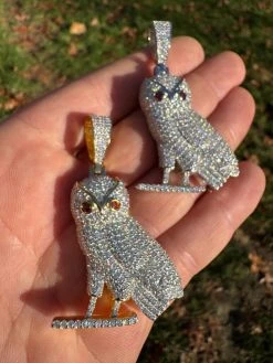 Iced MOISSANITE 925 Silver Gold Plated Hip Hop Owl Pendant Rapper OVO Necklace 36 Iced MOISSANITE 925 Silver Gold Plated Hip Hop Owl Pendant Rapper OVO Necklace -Harlem Bling Shop iced moissanite 925 silver gold plated hip hop owl pendant rapper ovo necklace 46778.1702443320