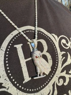 Iced MOISSANITE 925 Silver Gold Plated Hip Hop Owl Pendant Rapper OVO Necklace 28 Iced MOISSANITE 925 Silver Gold Plated Hip Hop Owl Pendant Rapper OVO Necklace -Harlem Bling Shop iced moissanite 925 silver gold plated hip hop owl pendant rapper ovo necklace 86421.1702443309