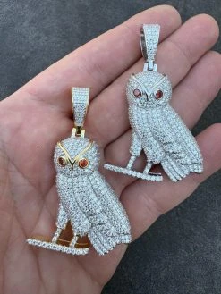 Iced MOISSANITE 925 Silver Gold Plated Hip Hop Owl Pendant Rapper OVO Necklace 33 Iced MOISSANITE 925 Silver Gold Plated Hip Hop Owl Pendant Rapper OVO Necklace -Harlem Bling Shop iced moissanite 925 silver gold plated hip hop owl pendant rapper ovo necklace 86850.1702443248