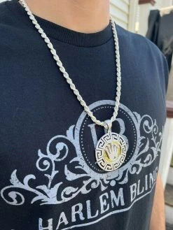 Iced Moissanite Crown Medallion Pendant Necklace Gold / Silver Pass Diamond Test 21 Iced Moissanite Crown Medallion Pendant Necklace Gold / Silver Pass Diamond Test -Harlem Bling Shop iced moissanite crown medallion pendant necklace gold silver pass diamond test 76312.1664361138