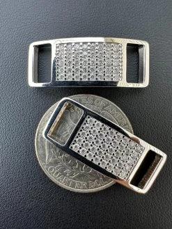 Iced Out Solid 925 Sterling Silver Moissanite Iced Lace Locks For Sneakers AF1 Etc -Harlem Bling Shop iced out solid 925 sterling silver moissanite iced lace locks for sneakers af1 etc 65724.1702183441