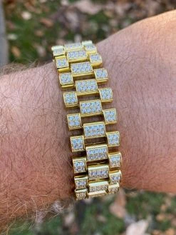 10ct MOISSANITE Big 20mm Mens Real Iced Presidential Bracelet - 14k Gold Vermeil 21 10ct MOISSANITE Big 20mm Mens Real Iced Presidential Bracelet - 14k Gold Vermeil -Harlem Bling Shop italiano silver inc 10ct moissanite big 20mm mens real iced presidential bracelet 14k gold vermeil 86868.1664375596
