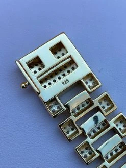 10ct MOISSANITE Big 20mm Mens Real Iced Presidential Bracelet - 14k Gold Vermeil 19 10ct MOISSANITE Big 20mm Mens Real Iced Presidential Bracelet - 14k Gold Vermeil -Harlem Bling Shop italiano silver inc 10ct moissanite big 20mm mens real iced presidential bracelet 14k gold vermeil 89132.1664381679