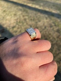 14k Gold & Real Solid 925 Silver Diamond Iced Baguette Mens Pinky Square RING Band 33 14k Gold & Real Solid 925 Silver Diamond Iced Baguette Mens Pinky Square RING Band -Harlem Bling Shop italiano silver inc 14k gold and real solid 925 silver diamond iced baguette mens pinky square ring band 54876.1664384088