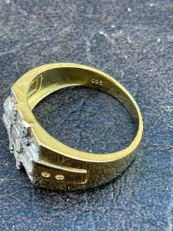 14k Gold & Real Solid 925 Silver Diamond Iced Baguette Mens Pinky Square RING 25 14k Gold & Real Solid 925 Silver Diamond Iced Baguette Mens Pinky Square RING -Harlem Bling Shop italiano silver inc 14k gold and real solid 925 silver diamond iced baguette mens pinky square ring 26833.1664377004
