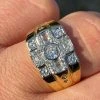 14k Gold & Real Solid 925 Silver Diamond Iced Baguette Mens Pinky Square RING -Harlem Bling Shop italiano silver inc 14k gold and real solid 925 silver diamond iced baguette mens pinky square ring 76003.1664371969