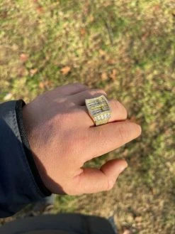 14k Gold & Solid 925 Silver Iced Flooded Out Baguette Diamond Pinky Cross Ring -Harlem Bling Shop italiano silver inc 14k gold and solid 925 silver iced flooded out baguette diamond pinky cross ring 89870.1664395829