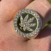 14k Gold & Solid 925 Sterling Silver Iced Weed Marijuana Leaf Ring Flooded Out 1 14k Gold & Solid 925 Sterling Silver Iced Weed Marijuana Leaf Ring Flooded Out -Harlem Bling Shop italiano silver inc 14k gold and solid 925 sterling silver iced weed marijuana leaf ring flooded out 21499.1664381364