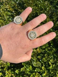 14k Gold & Solid 925 Sterling Silver Iced Weed Marijuana Leaf Ring Flooded Out 16 14k Gold & Solid 925 Sterling Silver Iced Weed Marijuana Leaf Ring Flooded Out -Harlem Bling Shop italiano silver inc 14k gold and solid 925 sterling silver iced weed marijuana leaf ring flooded out 68769.1664388647