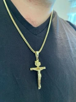 14k Gold Over Real Solid 925 Silver Cross Jesus Piece Crucifix Pendant Necklace 15 14k Gold Over Real Solid 925 Silver Cross Jesus Piece Crucifix Pendant Necklace -Harlem Bling Shop italiano silver inc 14k gold over real solid 925 silver cross jesus piece crucifix pendant necklace 02402.1664398284