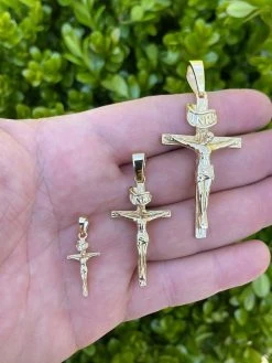 14k Gold Over Real Solid 925 Silver Cross Jesus Piece Crucifix Pendant Necklace 17 14k Gold Over Real Solid 925 Silver Cross Jesus Piece Crucifix Pendant Necklace -Harlem Bling Shop italiano silver inc 14k gold over real solid 925 silver cross jesus piece crucifix pendant necklace 12930.1664377745