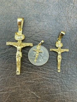 14k Gold Over Real Solid 925 Silver Cross Jesus Piece Crucifix Pendant Necklace 19 14k Gold Over Real Solid 925 Silver Cross Jesus Piece Crucifix Pendant Necklace -Harlem Bling Shop italiano silver inc 14k gold over real solid 925 silver cross jesus piece crucifix pendant necklace 32385.1664397513