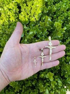 14k Gold Over Real Solid 925 Silver Cross Jesus Piece Crucifix Pendant Necklace 18 14k Gold Over Real Solid 925 Silver Cross Jesus Piece Crucifix Pendant Necklace -Harlem Bling Shop italiano silver inc 14k gold over real solid 925 silver cross jesus piece crucifix pendant necklace 66344.1664375033