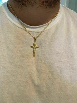 14k Gold Over Real Solid 925 Silver Cross Jesus Piece Crucifix Pendant Necklace 20 14k Gold Over Real Solid 925 Silver Cross Jesus Piece Crucifix Pendant Necklace -Harlem Bling Shop italiano silver inc 14k gold over real solid 925 silver cross jesus piece crucifix pendant necklace 74348.1664372411