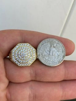 14k Gold Vermeil 925 Hip Hop RING Super Iced Moissanite Pass Diamond Test Pinky 19 14k Gold Vermeil 925 Hip Hop RING Super Iced Moissanite Pass Diamond Test Pinky -Harlem Bling Shop italiano silver inc 14k gold vermeil 925 hip hop ring super iced moissanite pass diamond test pinky 28995.1664372619