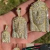 14k Gold Vermeil Fully Iced MOISSANITE Jesus Piece Pendant Pass Diamond Tester 2 14k Gold Vermeil Fully Iced MOISSANITE Jesus Piece Pendant Pass Diamond Tester -Harlem Bling Shop italiano silver inc 14k gold vermeil fully iced moissanite jesus piece pendant pass diamond tester 87649.1664374089