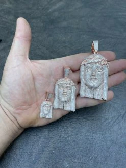 14k Rose Gold Vermeil Fully Iced MOISSANITE Jesus Piece Pendant Diamond Tester ✅ 20 14k Rose Gold Vermeil Fully Iced MOISSANITE Jesus Piece Pendant Diamond Tester ✅ -Harlem Bling Shop italiano silver inc 14k rose gold vermeil fully iced moissanite jesus piece pendant diamond tester 66289.1664393662
