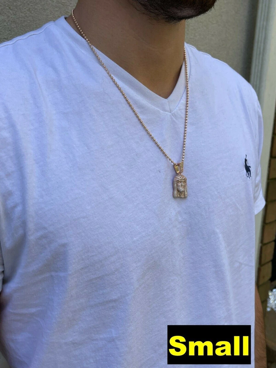 14k Rose Gold Vermeil Fully Iced MOISSANITE Jesus Piece Pendant Diamond Tester ✅ 14 14k Rose Gold Vermeil Fully Iced MOISSANITE Jesus Piece Pendant Diamond Tester ✅ - Image 12