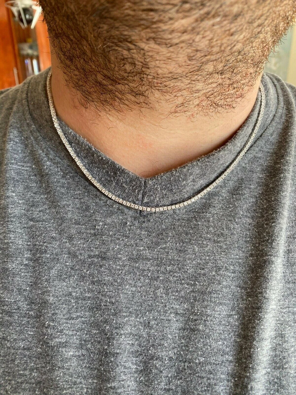 2mm MOISSANITE Tennis Necklace Passes Diamond Tester 7 2mm MOISSANITE Tennis Necklace Passes Diamond Tester - Image 5