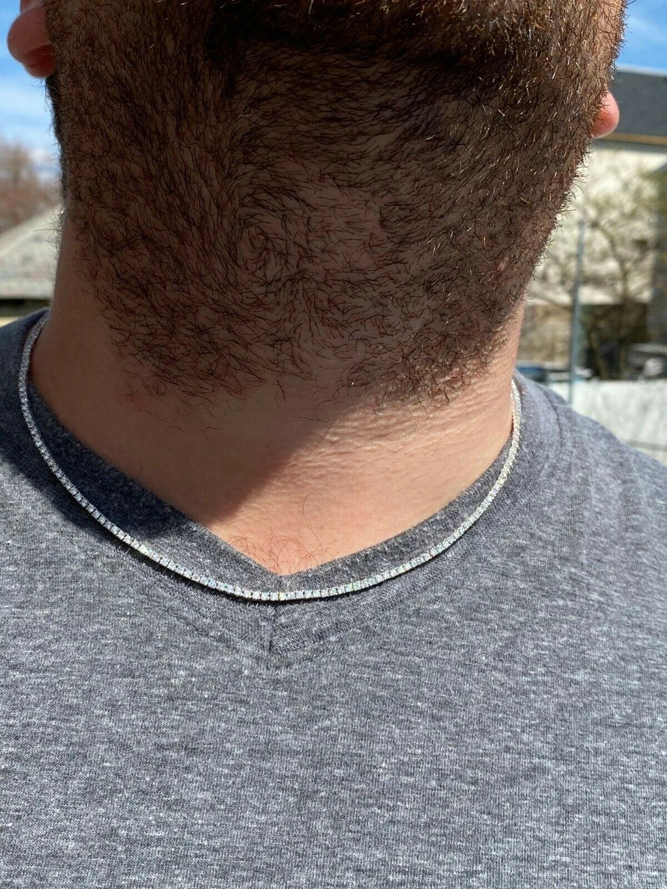 2mm MOISSANITE Tennis Necklace Passes Diamond Tester 11 2mm MOISSANITE Tennis Necklace Passes Diamond Tester - Image 9