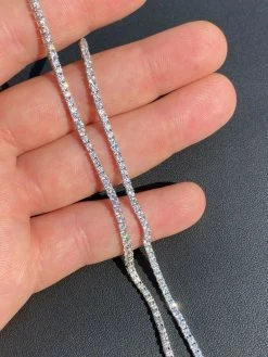 2mm MOISSANITE Tennis Necklace Passes Diamond Tester 19 2mm MOISSANITE Tennis Necklace Passes Diamond Tester -Harlem Bling Shop italiano silver inc 2mm moissanite tennis necklace passes diamond tester 65106.1664374651