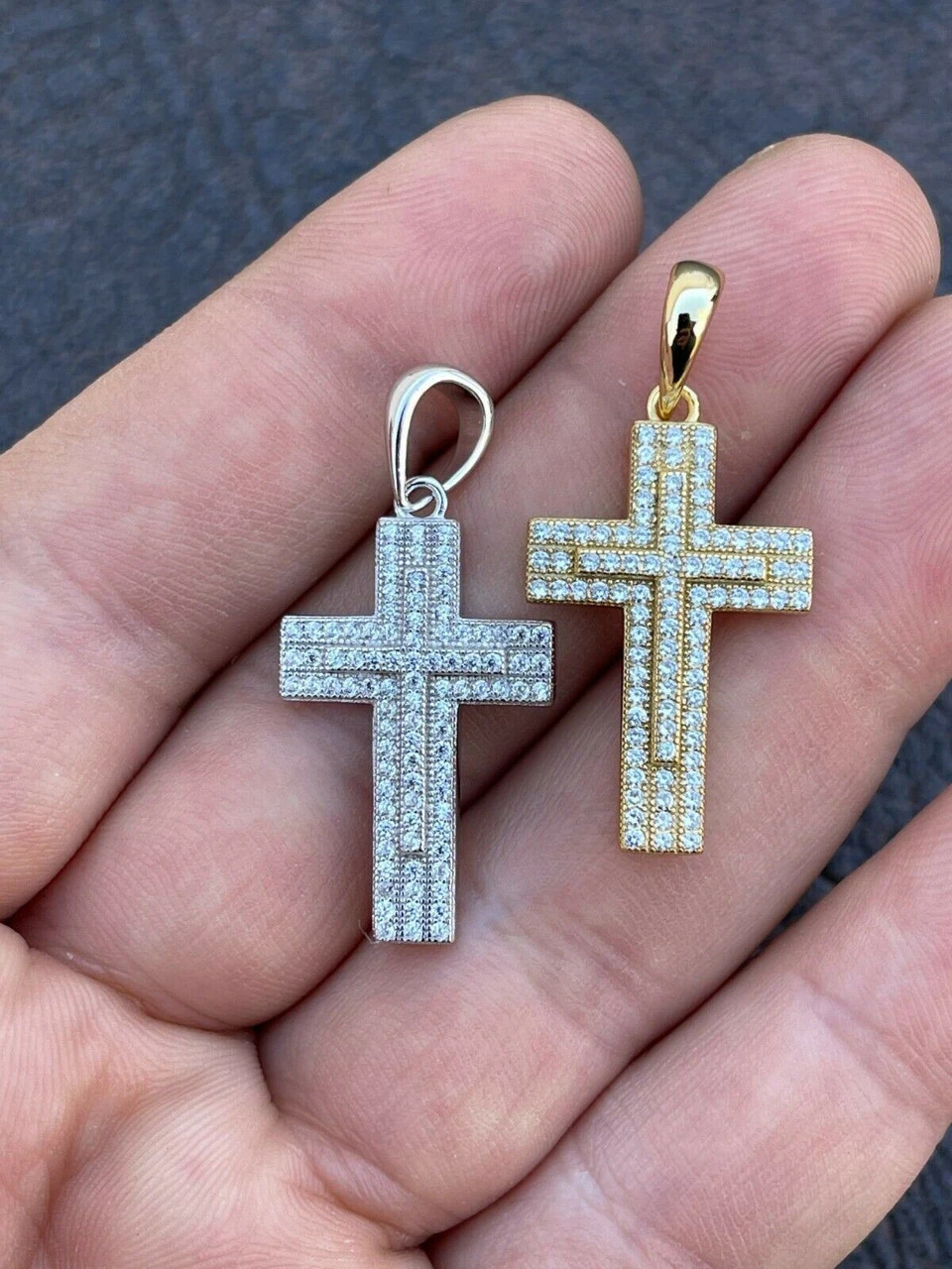 925 Sterling Silver Cross Pendant Necklace Iced MOISSANITE Passes Diamond Tester 5 925 Sterling Silver Cross Pendant Necklace Iced MOISSANITE Passes Diamond Tester - Image 3