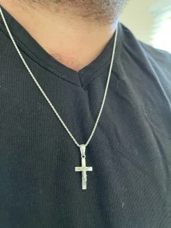 925 Sterling Silver Plain Gold Cross Jesus Crucifix Pendant Necklace Small 1" 17 925 Sterling Silver Plain Gold Cross Jesus Crucifix Pendant Necklace Small 1" -Harlem Bling Shop italiano silver inc 925 sterling silver plain gold cross jesus crucifix pendant necklace small 1 68905.1664381541