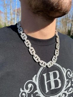 Baguette MOISSANITE Solid 925 Silver Gucci Link Chain Necklace Pass Diamond Test 23 Baguette MOISSANITE Solid 925 Silver Gucci Link Chain Necklace Pass Diamond Test -Harlem Bling Shop italiano silver inc baguette moissanite solid 925 silver gucci link chain necklace pass diamond test 25573.1669562906