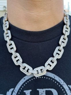 Baguette MOISSANITE Solid 925 Silver Gucci Link Chain Necklace Pass Diamond Test 28 Baguette MOISSANITE Solid 925 Silver Gucci Link Chain Necklace Pass Diamond Test -Harlem Bling Shop italiano silver inc baguette moissanite solid 925 silver gucci link chain necklace pass diamond test 51978.1669562942
