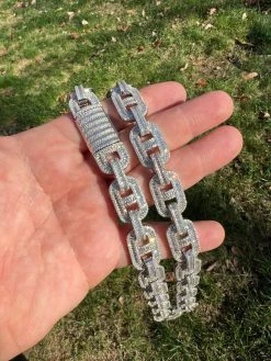 Baguette MOISSANITE Solid 925 Silver Gucci Link Chain Necklace Pass Diamond Test 35 Baguette MOISSANITE Solid 925 Silver Gucci Link Chain Necklace Pass Diamond Test -Harlem Bling Shop italiano silver inc baguette moissanite solid 925 silver gucci link chain necklace pass diamond test 85782.1669562923