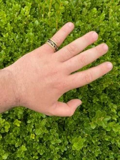 Barbed Wire Real 14k Gold & Solid 925 Sterling Silver Plain Ring Wedding Band -Harlem Bling Shop italiano silver inc barbed wire real 14k gold and solid 925 sterling silver plain ring wedding band 27374.1664388726