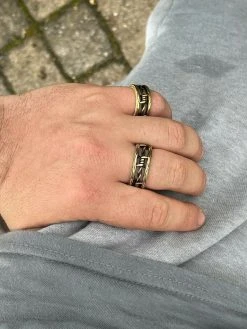 Barbed Wire Real 14k Gold & Solid 925 Sterling Silver Plain Ring Wedding Band -Harlem Bling Shop italiano silver inc barbed wire real 14k gold and solid 925 sterling silver plain ring wedding band 44480.1664389590