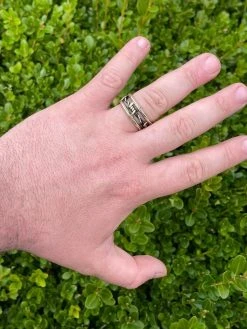 Barbed Wire Real 14k Gold & Solid 925 Sterling Silver Plain Ring Wedding Band -Harlem Bling Shop italiano silver inc barbed wire real 14k gold and solid 925 sterling silver plain ring wedding band 80389.1664371964