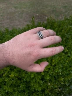 Barbed Wire Solid 925 Sterling Silver & Black Oxidized Plain Ring Wedding Band -Harlem Bling Shop italiano silver inc barbed wire solid 925 sterling silver and black oxidized plain ring wedding band 13750.1664379501