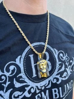 Black MOISSANITE 14k Gold Vermeil 925 Silver Iced Jesus Piece Pendant Necklace Pass Diamond Test -Harlem Bling Shop italiano silver inc black moissanite 14k gold vermeil 925 silver iced jesus piece pendant necklace pass diamond test 09844.1675274083