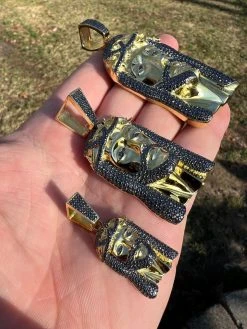 Black MOISSANITE 14k Gold Vermeil 925 Silver Iced Jesus Piece Pendant Necklace Pass Diamond Test -Harlem Bling Shop italiano silver inc black moissanite 14k gold vermeil 925 silver iced jesus piece pendant necklace pass diamond test 70456.1675274108