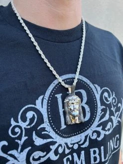 Black MOISSANITE 925 Silver Iced Jesus Piece Pendant Necklace Pass Diamond Test 34 Black MOISSANITE 925 Silver Iced Jesus Piece Pendant Necklace Pass Diamond Test -Harlem Bling Shop italiano silver inc black moissanite 925 silver iced jesus piece pendant necklace pass diamond test 32855.1675274046