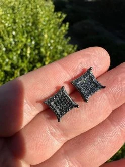 Black MOISSANITE Oxidized Rhodium Over 925 Silver Square Kite Earrings Hip Hop 18 Black MOISSANITE Oxidized Rhodium Over 925 Silver Square Kite Earrings Hip Hop -Harlem Bling Shop italiano silver inc black moissanite oxidized rhodium over 925 silver square kite earrings hip hop 04288.1678388494