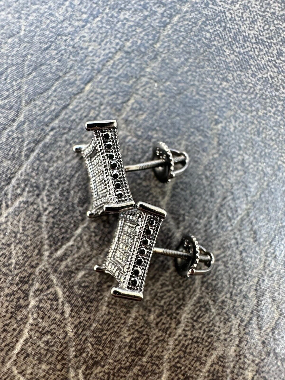 Black MOISSANITE Oxidized Rhodium Over 925 Silver Square Kite Earrings Hip Hop 16 Black MOISSANITE Oxidized Rhodium Over 925 Silver Square Kite Earrings Hip Hop - Image 14