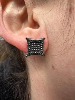 Black MOISSANITE Oxidized Rhodium Over 925 Silver Square Kite Earrings Hip Hop 28 Black MOISSANITE Oxidized Rhodium Over 925 Silver Square Kite Earrings Hip Hop -Harlem Bling Shop italiano silver inc black moissanite oxidized rhodium over 925 silver square kite earrings hip hop 85854.1678388054