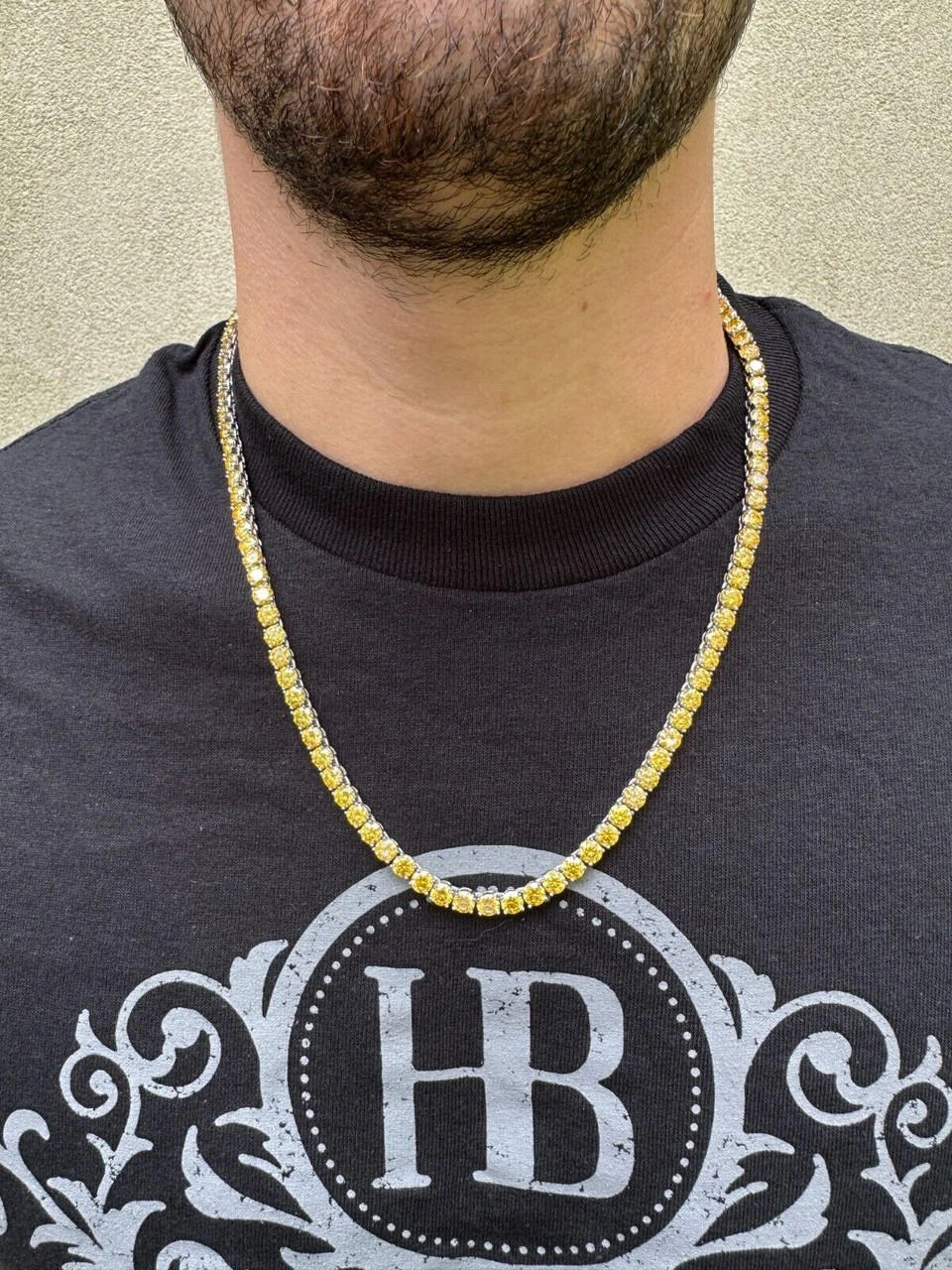 Canary Yellow MOISSANITE 5mm Tennis Chain 925 Silver Iced Necklace Pass Tester 20 Canary Yellow MOISSANITE 5mm Tennis Chain 925 Silver Iced Necklace Pass Tester - Image 18