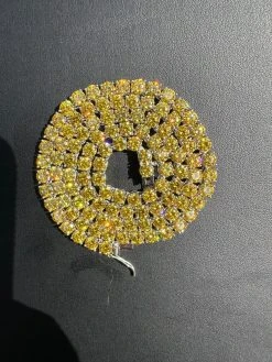 Canary Yellow MOISSANITE 5mm Tennis Chain 925 Silver Iced Necklace Pass Tester 31 Canary Yellow MOISSANITE 5mm Tennis Chain 925 Silver Iced Necklace Pass Tester -Harlem Bling Shop italiano silver inc canary yellow moissanite 5mm tennis chain 925 silver iced necklace pass tester 38388.1696645511