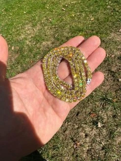 Canary Yellow MOISSANITE 5mm Tennis Chain 925 Silver Iced Necklace Pass Tester 30 Canary Yellow MOISSANITE 5mm Tennis Chain 925 Silver Iced Necklace Pass Tester -Harlem Bling Shop italiano silver inc canary yellow moissanite 5mm tennis chain 925 silver iced necklace pass tester 39986.1696645513