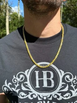 Canary Yellow MOISSANITE 5mm Tennis Chain 925 Silver Iced Necklace Pass Tester 27 Canary Yellow MOISSANITE 5mm Tennis Chain 925 Silver Iced Necklace Pass Tester -Harlem Bling Shop italiano silver inc canary yellow moissanite 5mm tennis chain 925 silver iced necklace pass tester 47161.1696645507