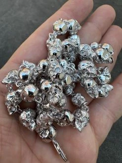 Custom Solid 925 Sterling Silver Skull Death Link Chain Necklace W. Moissanite -Harlem Bling Shop italiano silver inc custom solid 925 sterling silver skull death link chain necklace w moissanite 46347.1698982902