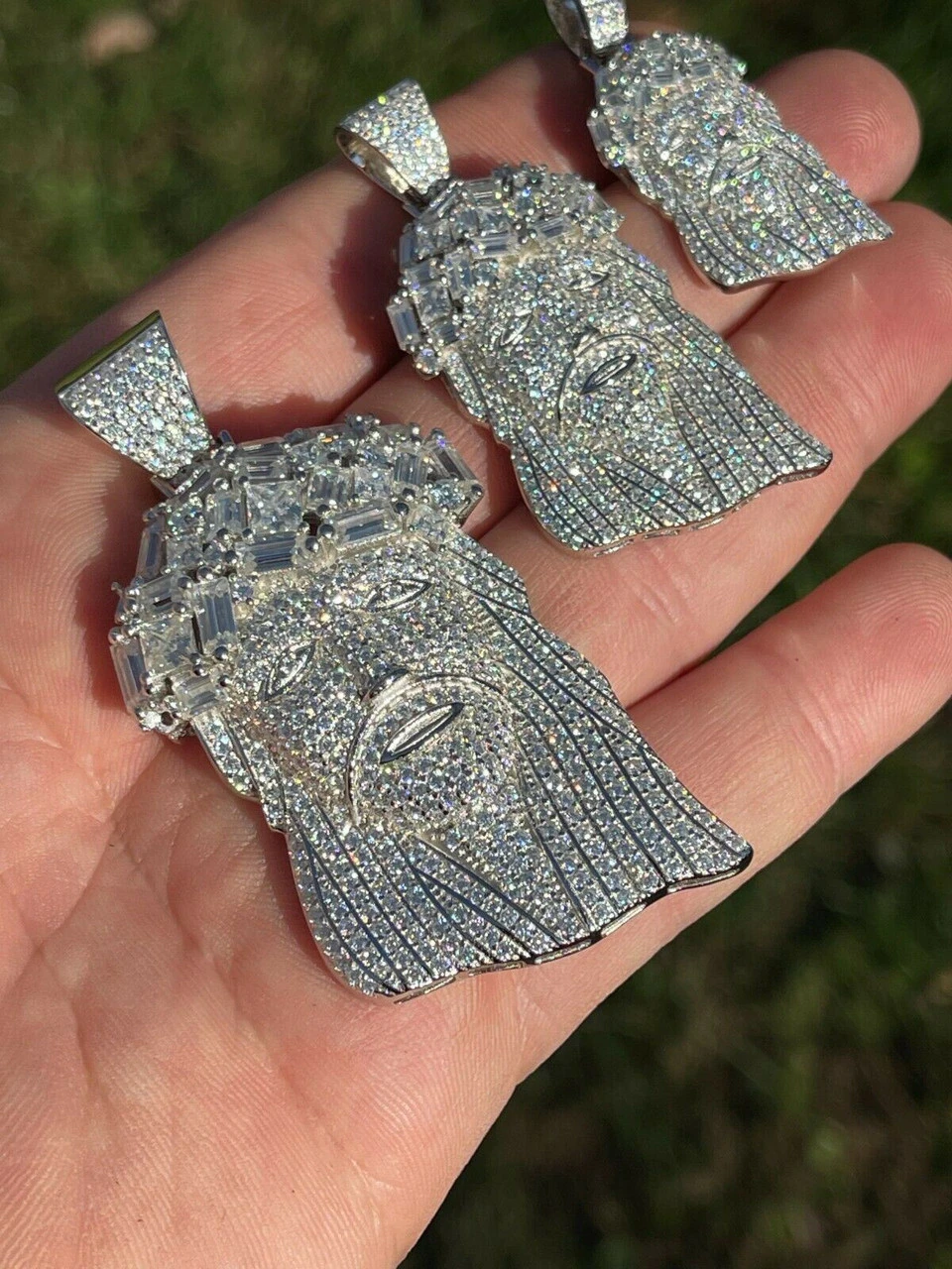 Fully Iced Baguette MOISSANITE Jesus Piece Pendant Pass Diamond Test Out Hip Hop 12 Fully Iced Baguette MOISSANITE Jesus Piece Pendant Pass Diamond Test Out Hip Hop - Image 10