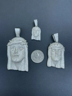 Fully Iced MOISSANITE Jesus Piece Pendant Pass Diamond Tester Hip Hop 925 Silver -Harlem Bling Shop italiano silver inc fully iced moissanite jesus piece pendant pass diamond tester hip hop 925 silver 05743.1664393030